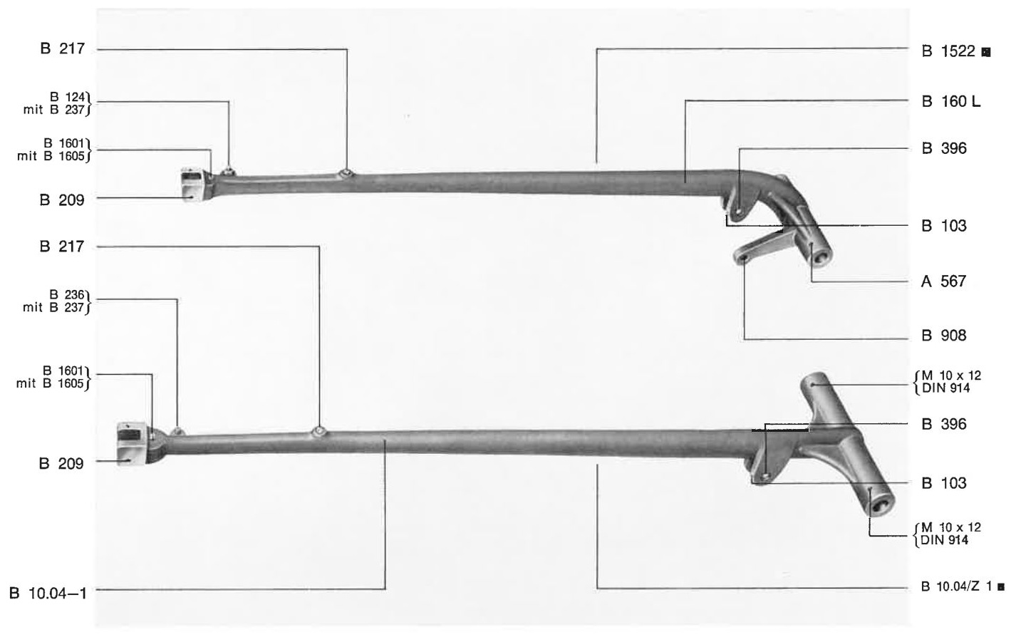 Zweiter Elevatorhebel (Modell 5c, 6c, 10a, 18)