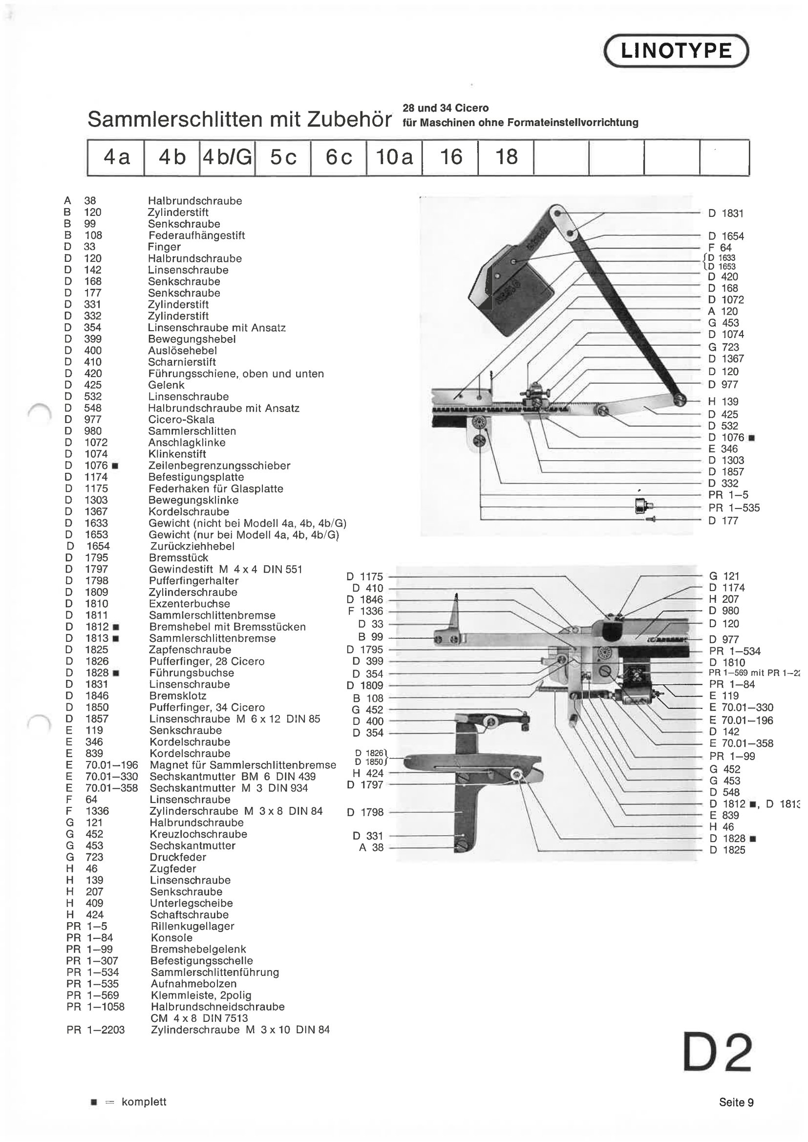 Sammlerschlitten mit Zubehör / Sammlerschlittenanschlag