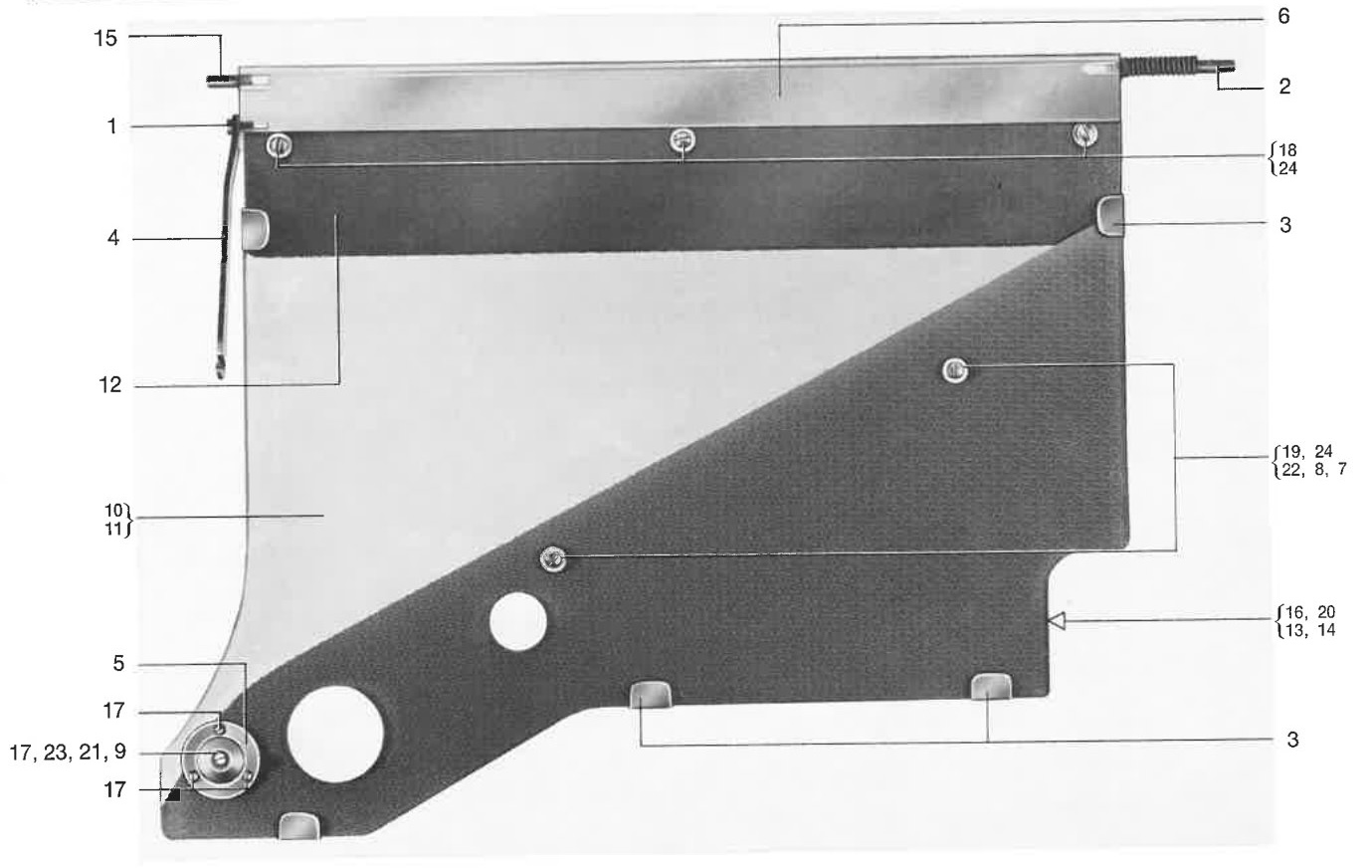 Glasplatte – Modelle 16, 1642, 51–53