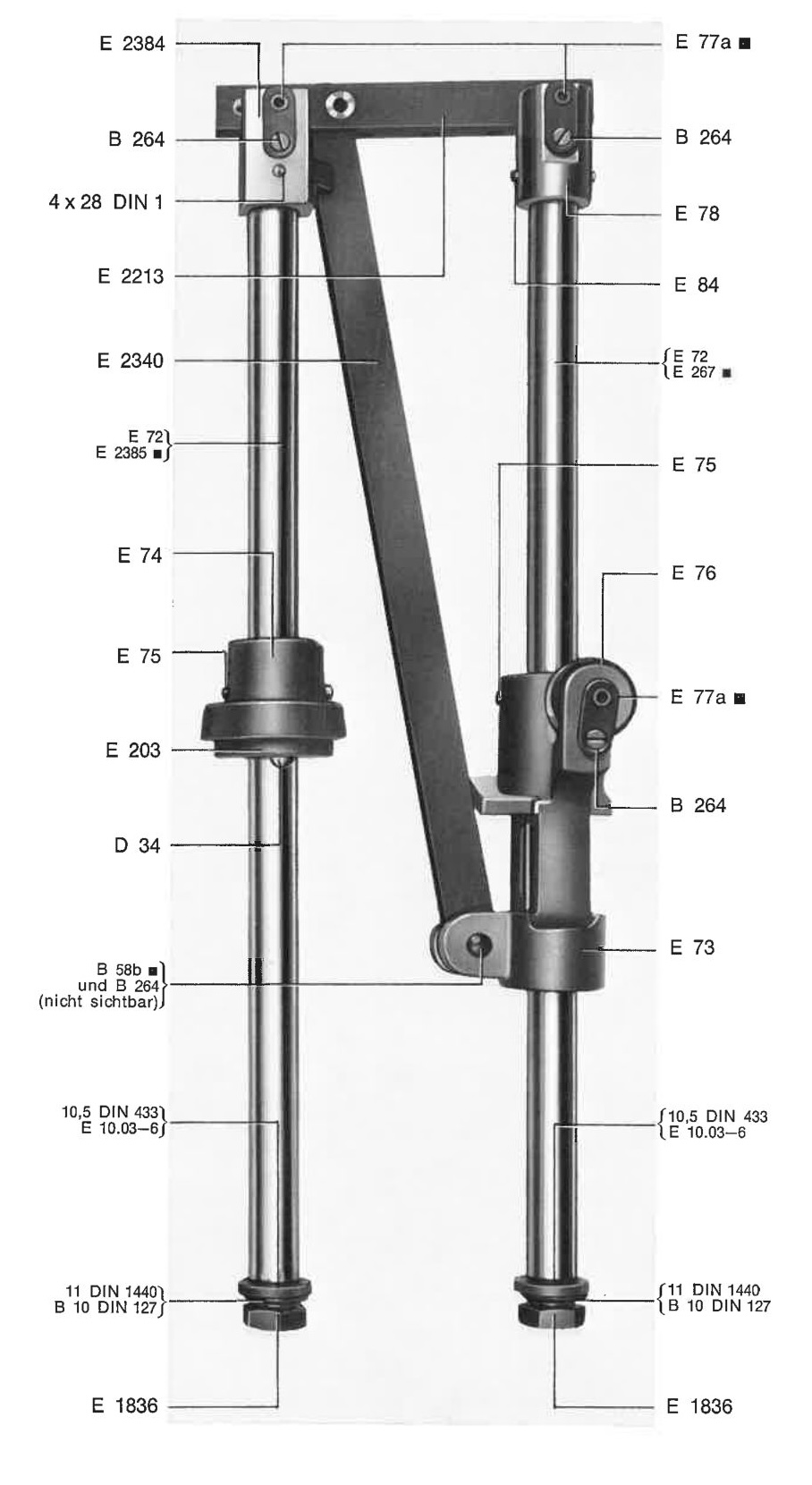 Schraubstock mit Flachführung (Ausschließstangen)