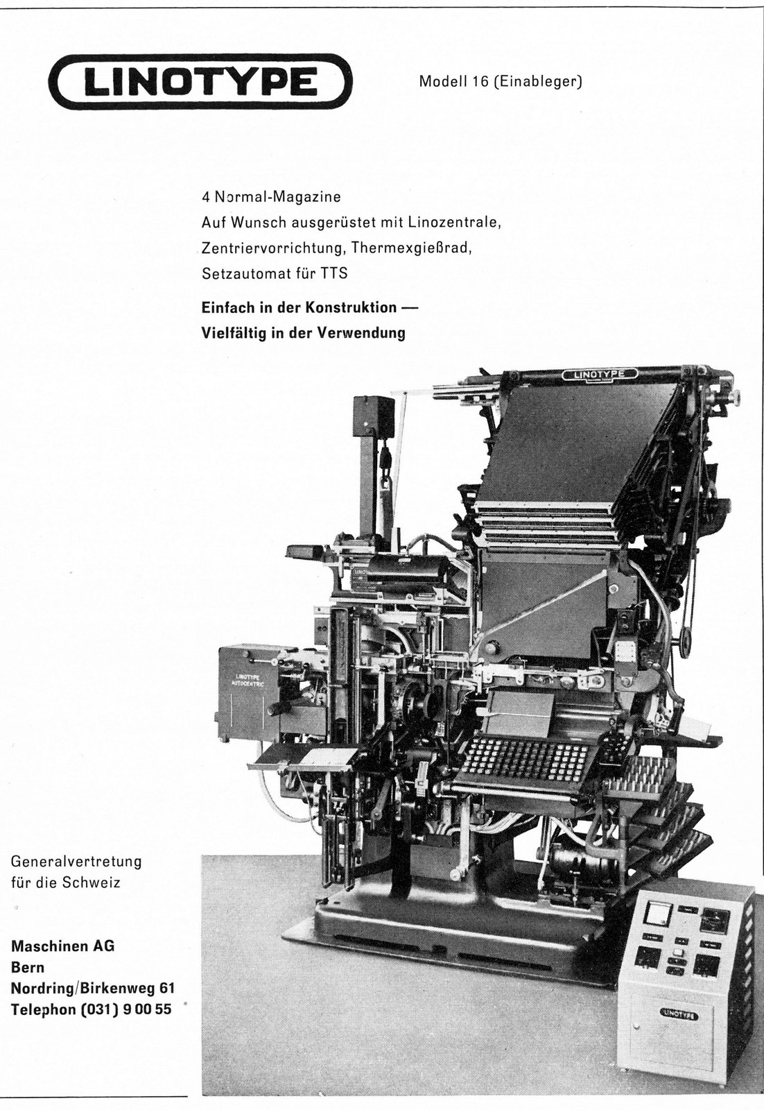 Linotype Modell 16